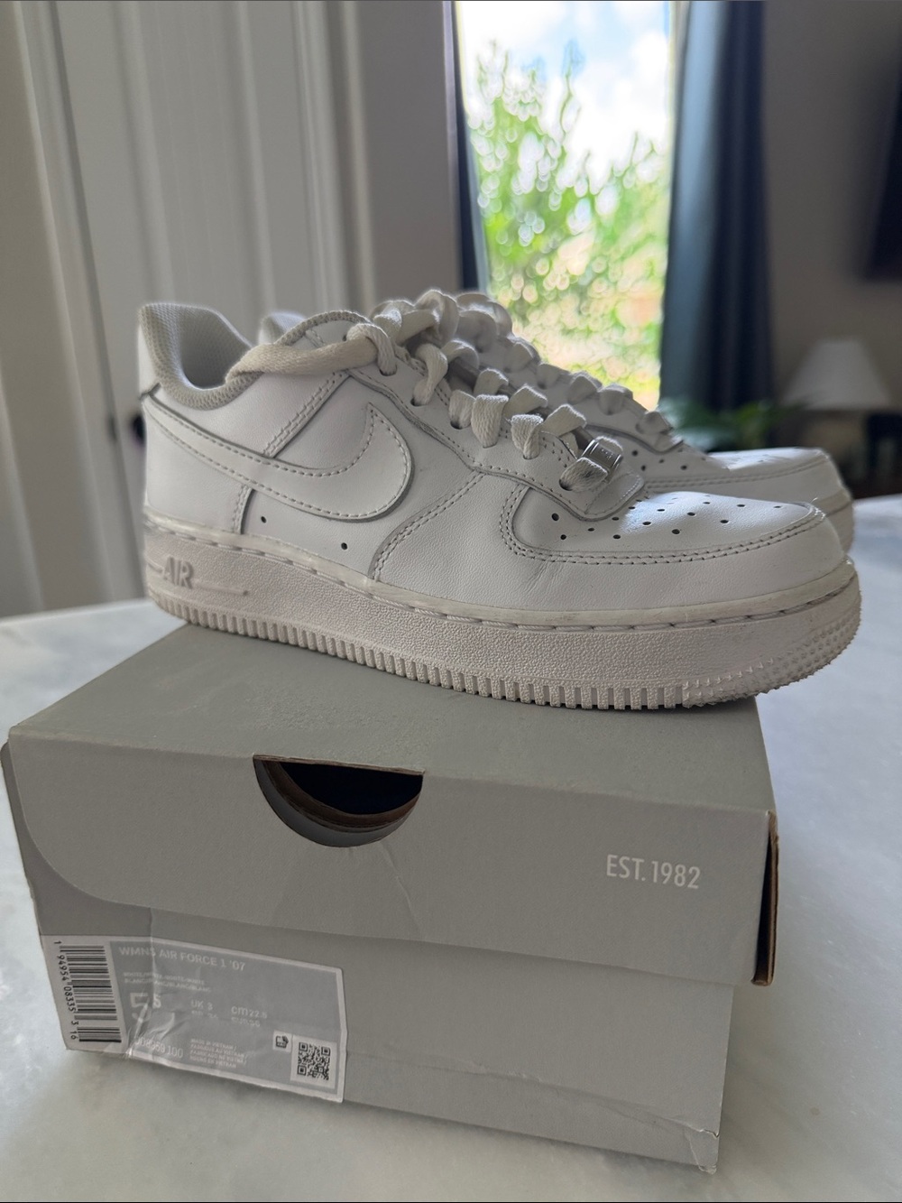 Nike Kids' White Low-Top Leather Sneakers